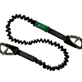 Elastische veiligheidslijn met twee haken 2m