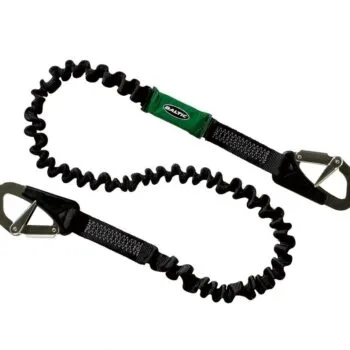Elastische veiligheidslijn met twee haken 2m